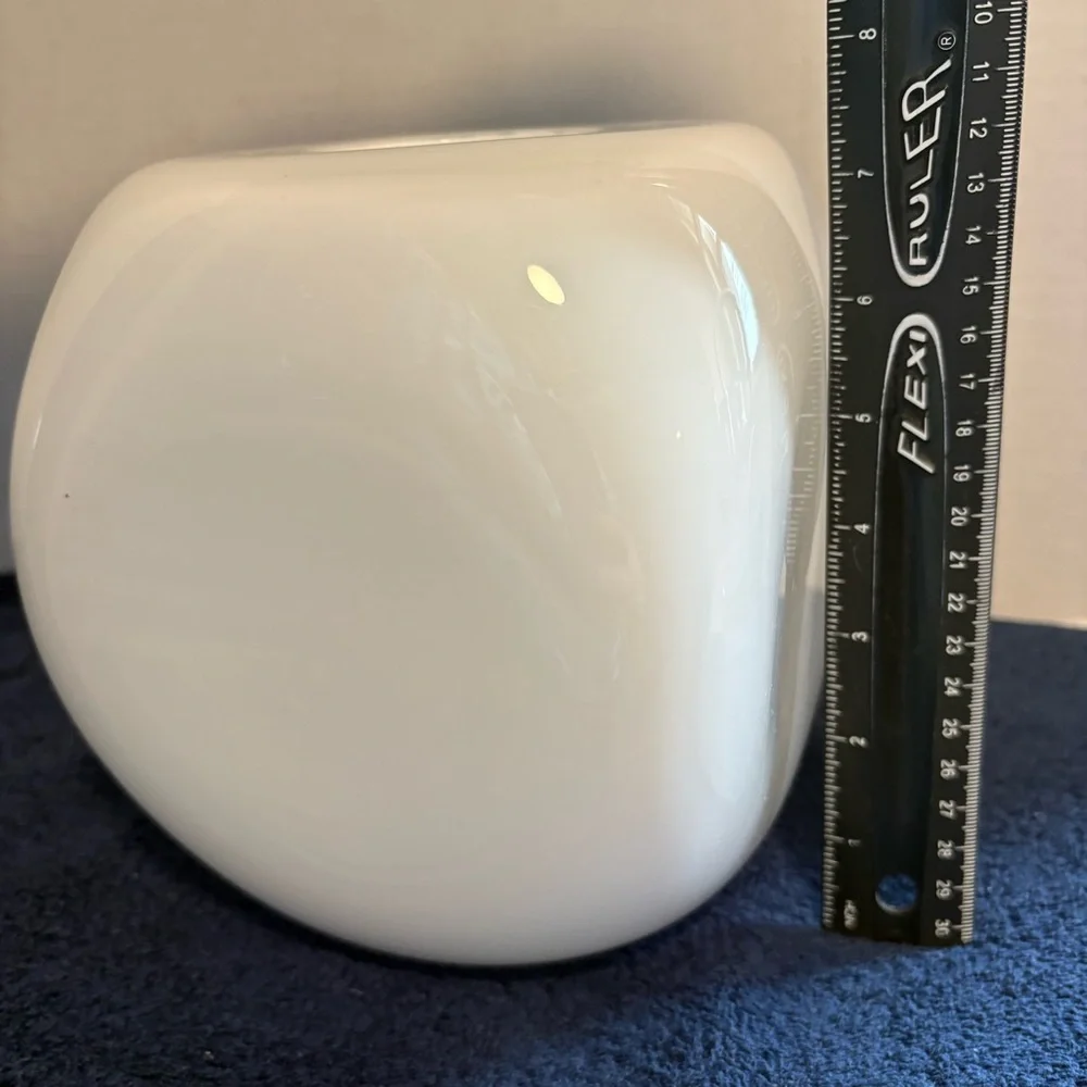 Vintage Scandinavian Style Cube Glass Vase 7” Square Heavy 6 Pounds Decor Studio